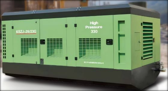 Jeotermal Sondaj için Derin Kuyu Vidalı Hava Kompresörü 1.7-3.5Mpa 18-43m³/dak