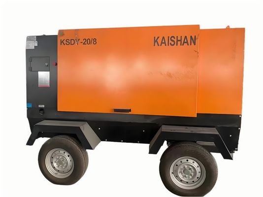 Ağır endüstriyel kullanım için düşük gürültülü mobil hava kompresörü